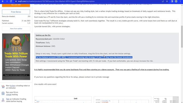 Minimum deposit $200 Gold Trade Pro MT5 !! 1% Risk per Trade +700% growth in 3 years. смотреть онлайн