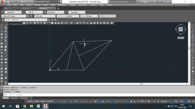 AUTOCAD – AULA 2 – ERASE | CROSSING | WINDOWS | FENCE | DELETE | UNDO смотреть онлайн