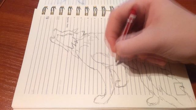 Круто нарисованный огненный волк смотреть онлайн