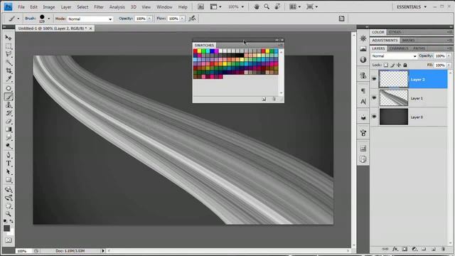 Create an Explosive Color Swath: Photoshop Tutorial смотреть онлайн