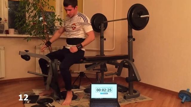 ответ на вызов жим лежа свой вес + 15 кг за 5 минут. жим лежа в домашних условиях. смотреть онлайн