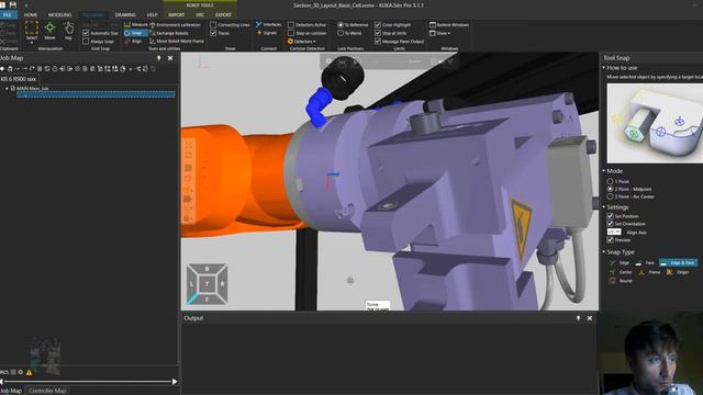 Kuka sim Pro. Lesson8. Калибровка инструмента смотреть онлайн