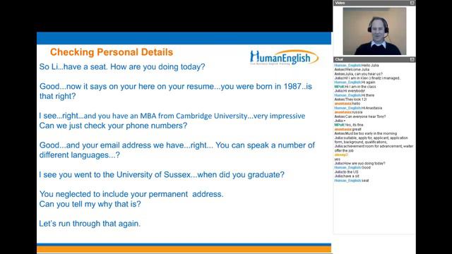 English for HR Managers: Interviewing Job Candidates смотреть онлайн