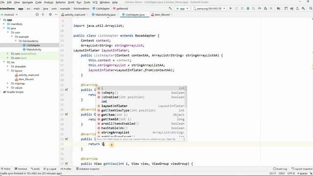 Listview in android studio | Custom listview | Array Adapter | Create Listview | Part 1 | #30 смотреть онлайн