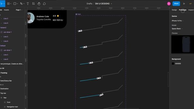How to Animate Car Movement for Cab Hailing App on Figma смотреть онлайн