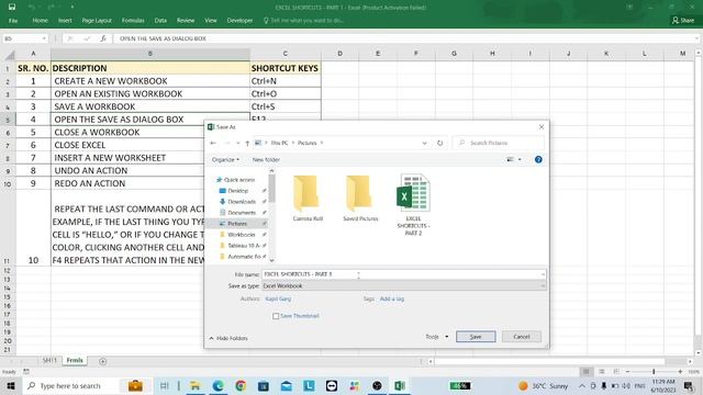 EXCEL KEYBOARD SHORTCUTS TUTORIAL FOR BEGINNERS PART 1 @TechbitesbyKapil смотреть онлайн