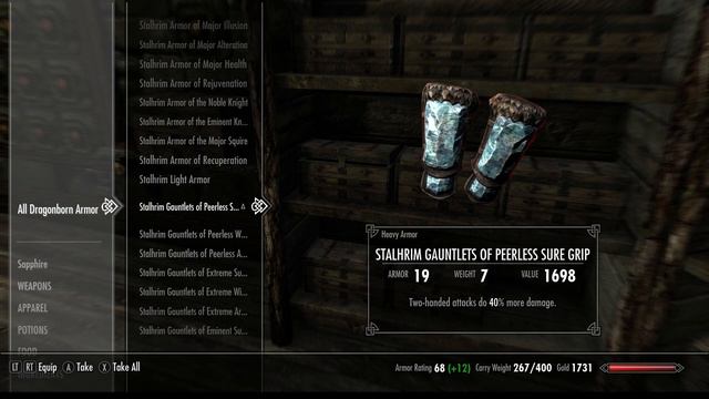 Stalhrim Gauntlets of Peerless Sure Grip (Heavy Armor) смотреть онлайн