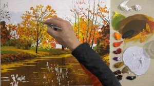 Октябрь. Мастер-Класс картина маслом от Алексея Адамова!