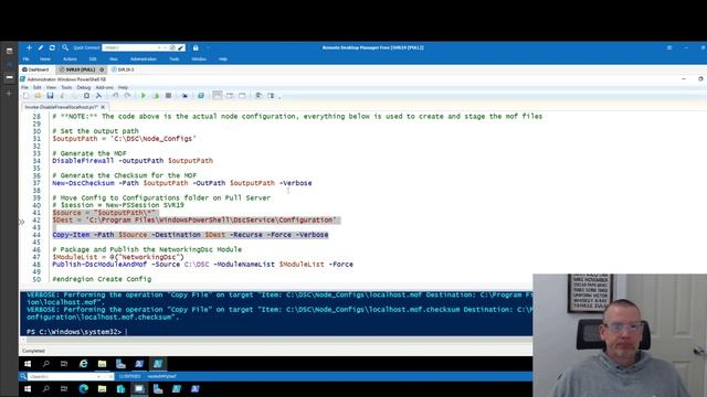 46. Testing DSC Pull Server, apply localhost.mof to a client node that disables Windows Firewall смотреть онлайн