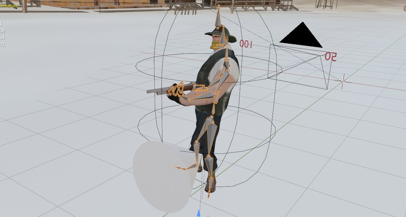 UPBGE Правка анимации под предметы и действия