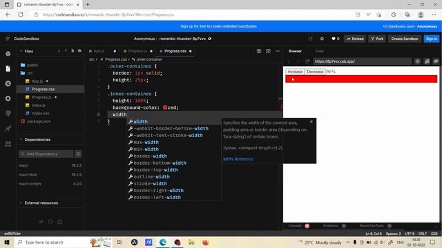 Progress bar using React.js смотреть онлайн