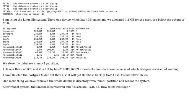 Postgres Database is overflow and Postgres Service not Starting смотреть онлайн