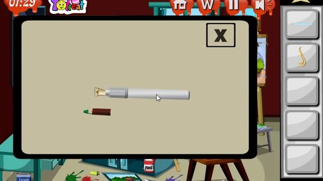 Escape Game-Artist Room Level 1 Walkthrough смотреть онлайн