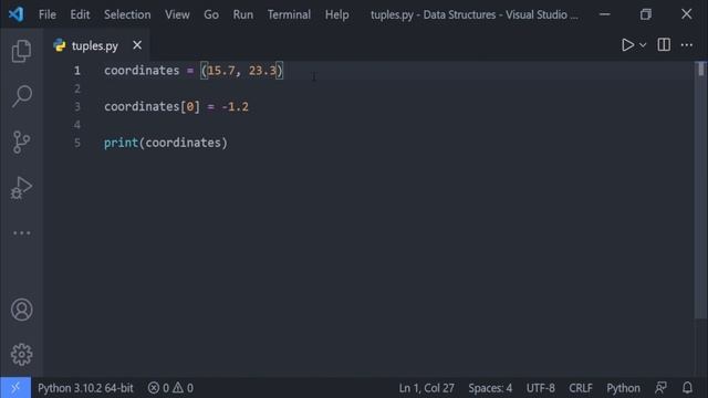 Working with Tuples | Python Tutorial for Beginners #7 смотреть онлайн