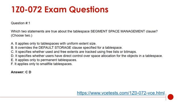 Oracle Database 12c 1Z0-072 Examcollection смотреть онлайн