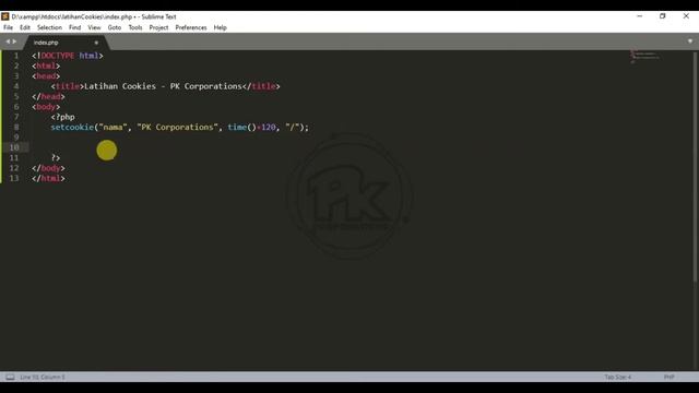 12. Cookies Pada PHP || Belajar Web Bersama PK Corporations смотреть онлайн