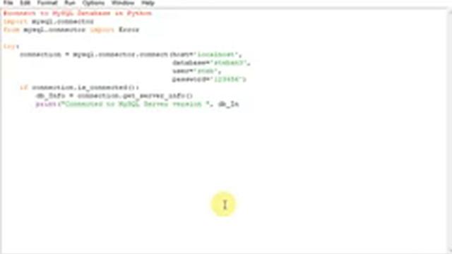 connect to MySQL Database in Python смотреть онлайн