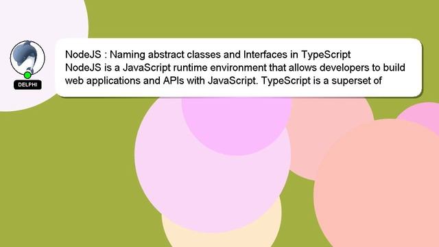 NodeJS : Naming abstract classes and Interfaces in TypeScript смотреть онлайн