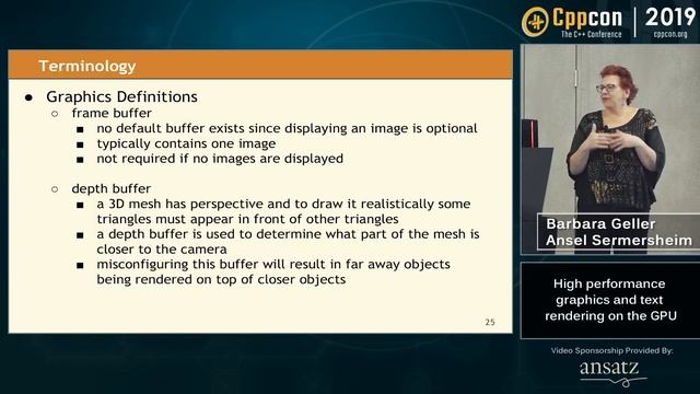 High performance graphics and text rendering on the GPU for... - Geller & Sermersheim - CppCon 2019 смотреть онлайн