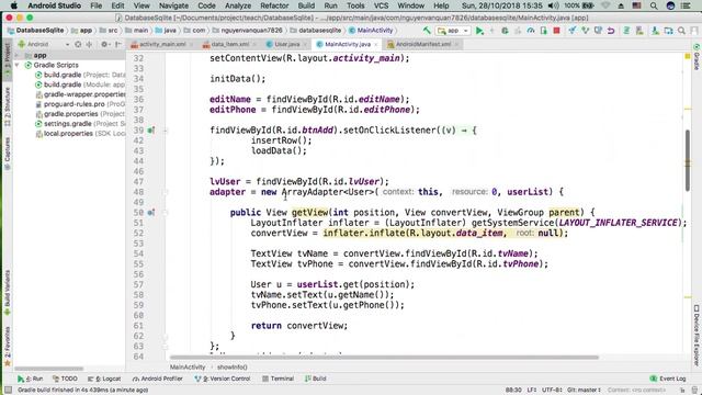 Android Sqlite Database P8 - Sửa database (1) смотреть онлайн