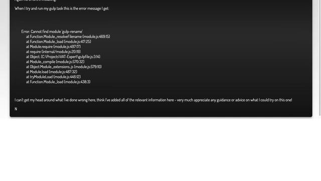Gulp - Cannot find module 'gulp-rename' смотреть онлайн