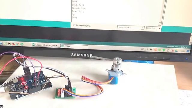 Управление шаговым двигателем от Arduino. Часть 1. смотреть онлайн
