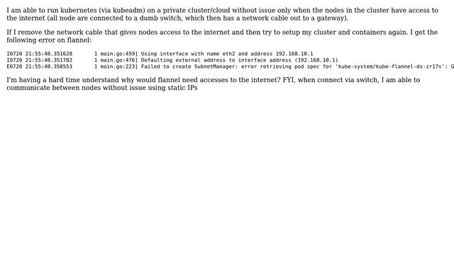 DevOps & SysAdmins: Kubernetes/Flannel doens't work in private network смотреть онлайн