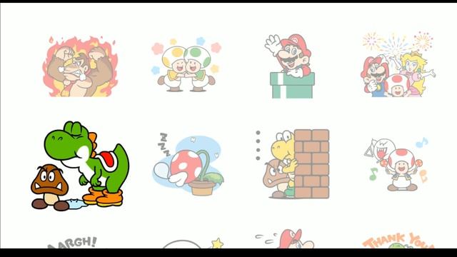 Even More Super Mario Animated Stickers | Line Sticker Showcase смотреть онлайн