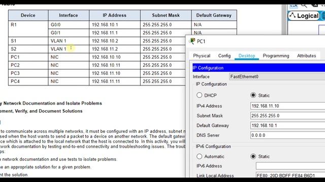 Packet Tracer 10.3.5 - Troubleshoot Default Gateway Issues смотреть онлайн