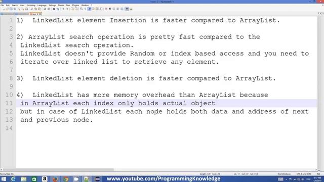 Java Tutorial For Beginners 33 Difference between LinkedList vs ArrayList in Java смотреть онлайн