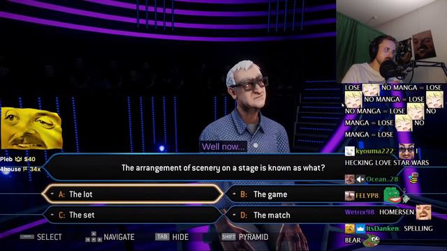 Forsen Plays Who Wants To Be A Millionaire - Part 7 (With Chat)