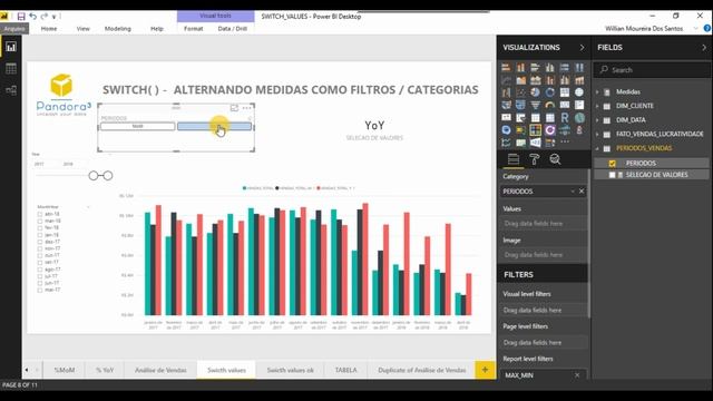 Power BI - Medidas como Filtros (DAX - SWITCH | SELECTEDVALUE) смотреть онлайн