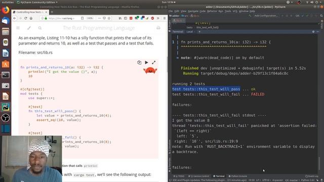 Rust: Controlling How Tests are Run смотреть онлайн
