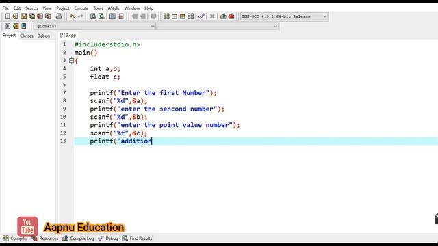 write a program to add,multiply and divide two integer and float number || Aapnu Education смотреть онлайн
