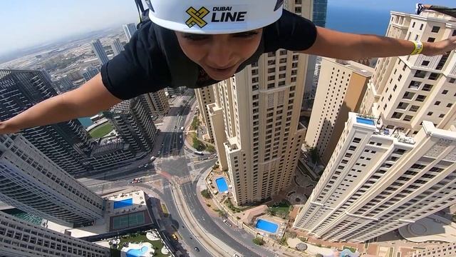 LONGEST URBAN ZIPLINE IN THE WORLD - DUBAI MARINA смотреть онлайн