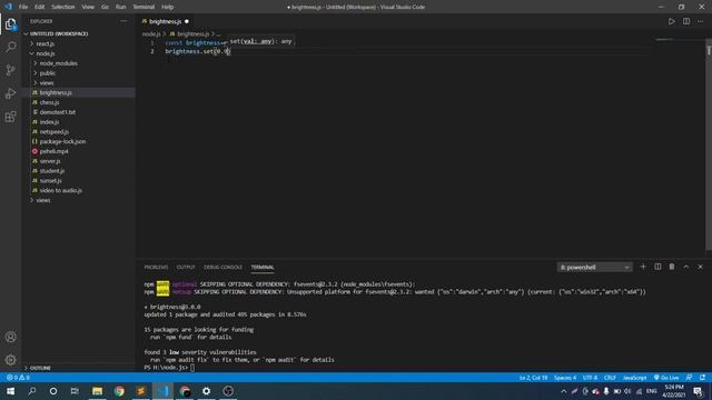 Control Your Brightness Using Javascript | Node js | npm brightness смотреть онлайн