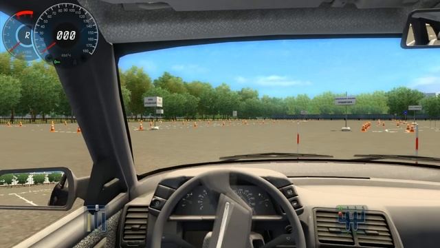 Параллельная парковка задним ходом (автодром) 3D Инструктор смотреть онлайн