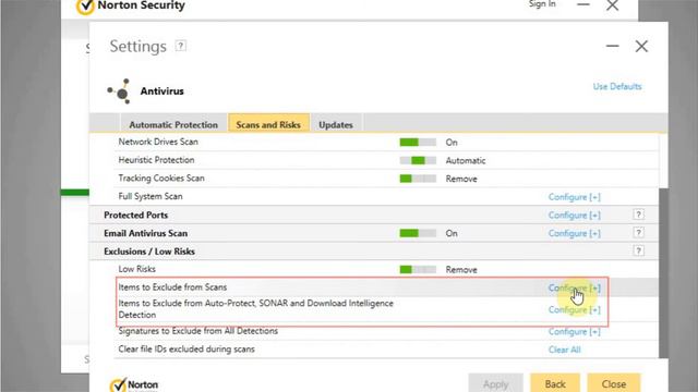 Norton Tutorial: Exclude Files & Folders Auto/Manual Scans смотреть онлайн