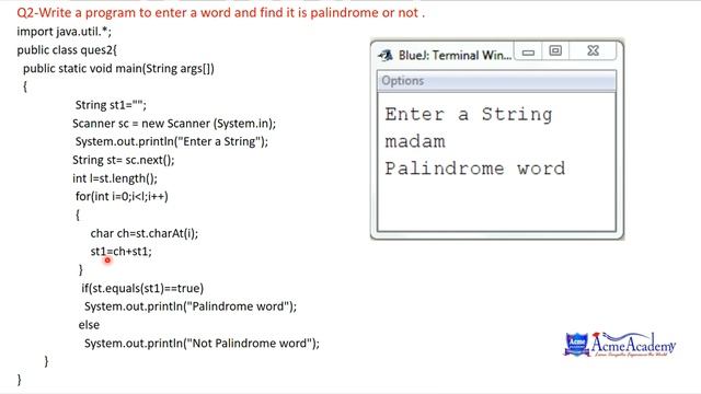 String Program 2 Word is Palindrome or not смотреть онлайн