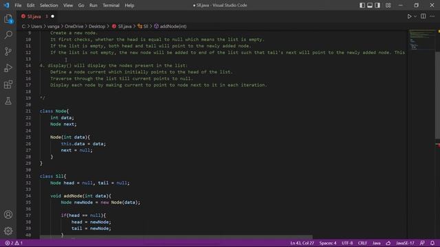 Singly linked list in java смотреть онлайн