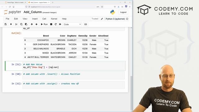 Add New Columns To Dataframe - Pandas For Machine Learning 6 смотреть онлайн