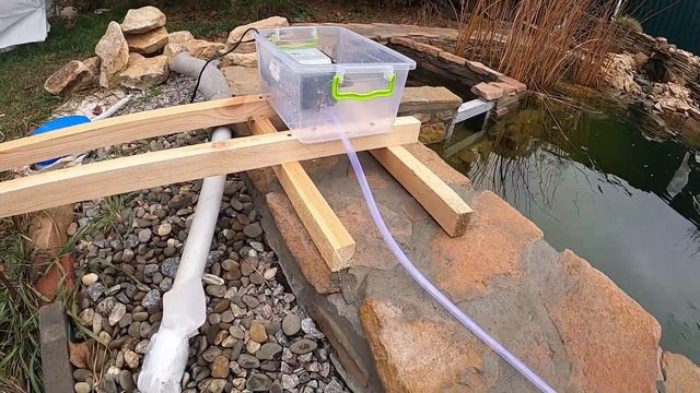 Подготовка пруда к зиме. Устанавливаю аэратор. смотреть онлайн