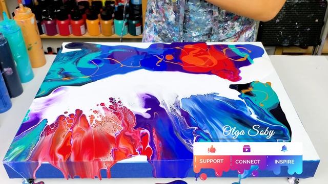 REVERSED Dutch Pour? WOW! Acrylic Pouring Technique - Just Paint and Water - Bright Fluid Painting смотреть онлайн