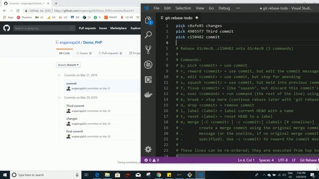 Git squash multiple commits using git interactive rebase смотреть онлайн