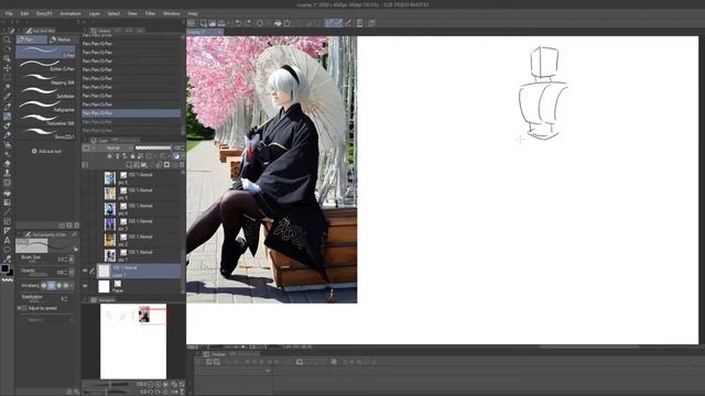 Daily Art practise: warm up, Figure drawing with reference for observation COSPLAY version | Day 16 смотреть онлайн