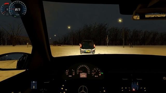 City Car Driving 1.3.3 Mercedes E420 (W210) Snow | Night Cruise [G27] смотреть онлайн