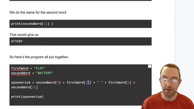 Python 3: String Index and Spoonerisms смотреть онлайн