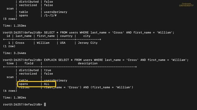 Cockroach University: Introduction to Secondary Indexes смотреть онлайн