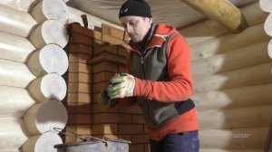 133. Банная печь. Защита дерева  от нагрева в бане ручной рубки.