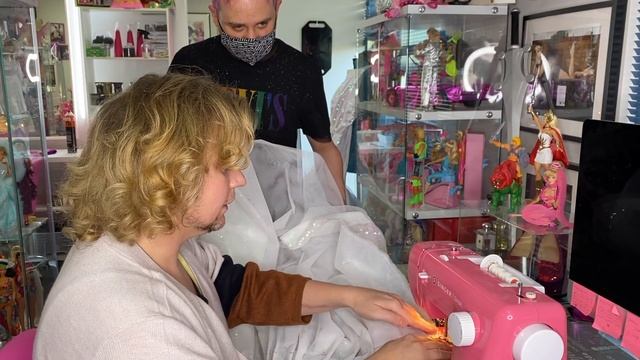 Making My Crystal Barbie look. Pt 3. Finishing the dress. смотреть онлайн